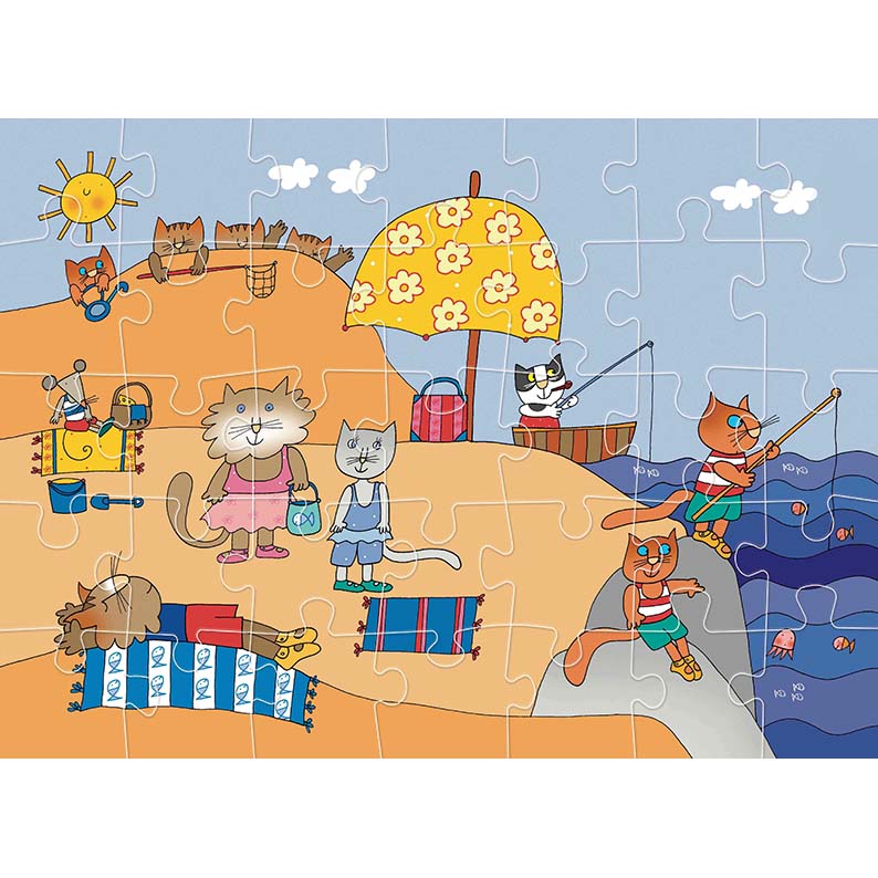 PUZZLE IN BORSETTA 35PZ - TUTTI AL MARE - immagine 2